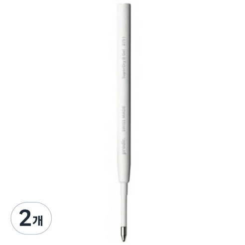 프로디아 Gel SuperDry 볼펜심 0.7mm, 흑색, 2개
