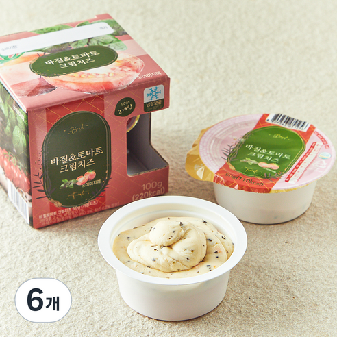 바질 & 토마토 크림치즈, 50g, 6개, 2개입