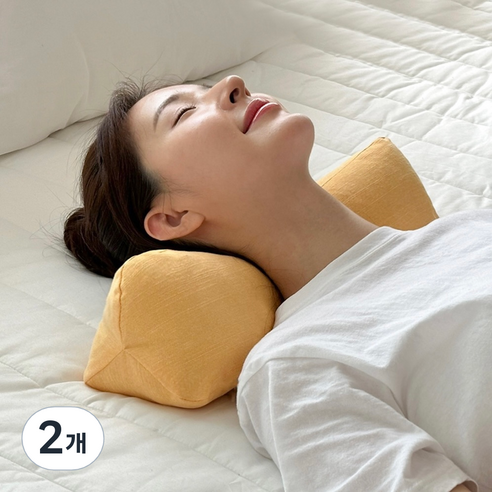 누아 메밀 베개, 옐로우, 2개