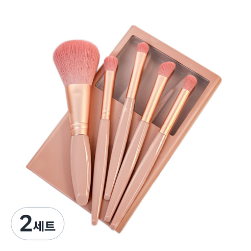 디에스 휴대용 멀티 브러쉬 5종 세트, 레드, 2세트