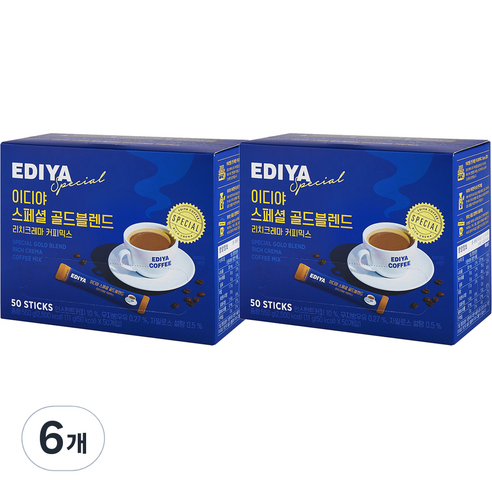 이디야 스페셜 골드블렌드 커피믹스, 11g, 50개입, 6개