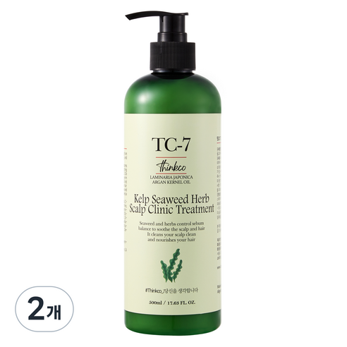 띵코 TC-7 켈프 씨위드 허브 스칼프 클리닉 트리트먼트, 500ml, 2개