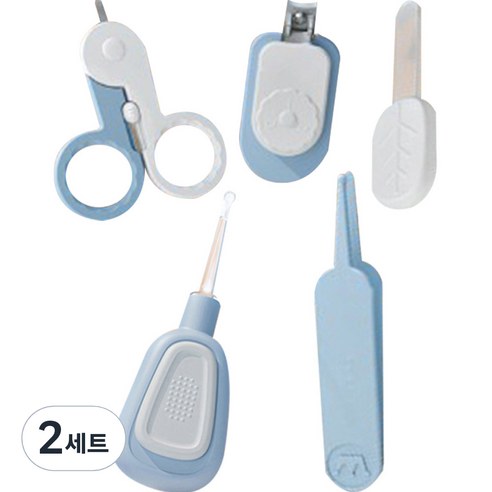 블루마켓 아기사자 네일 5종 세트, 블루, 2세트