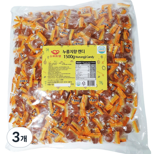 스위트영 누룽지향 캔디, 1500g, 3개