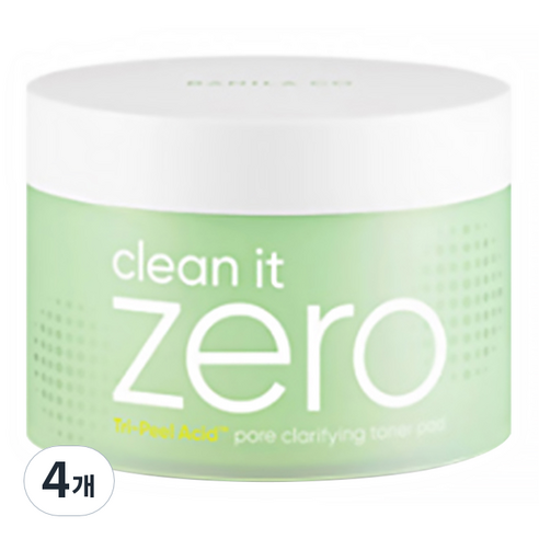 바닐라코 클린잇제로 포어 클래리파잉 토너 패드 60p, 120ml, 4개