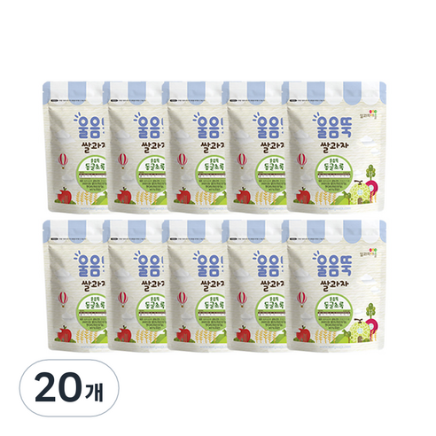쌀과자마을 울음뚝 과자, 동글초록, 20개, 30g