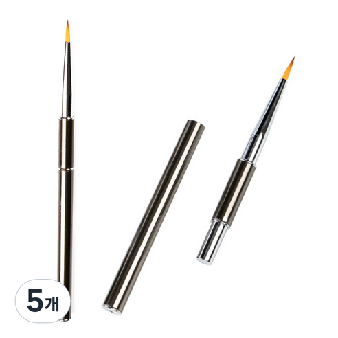 포켓 네일브러쉬 KN-B-3017, 5개, 혼합색상