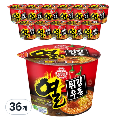 오뚜기 열튀김우동 100g, 36개