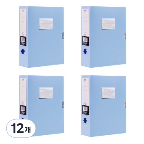 알로데 A4 무지 파일 케이스 32 x 23.5 x 3.5 cm, TYPE01 블루, 12개