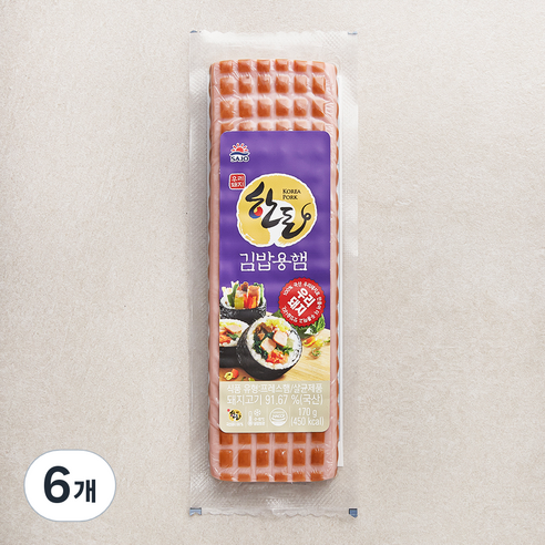 사조대림 한돈 김밥용 햄 170g, 6개
