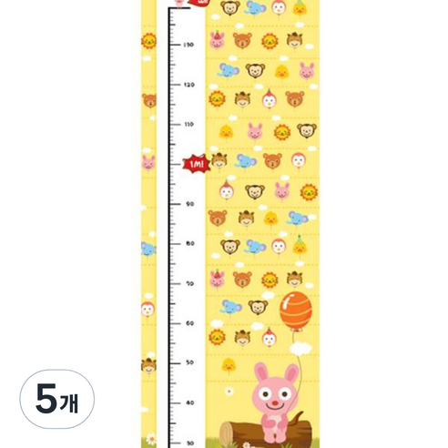 제이밀크 꼬까풍선 키재기 족자, 5개