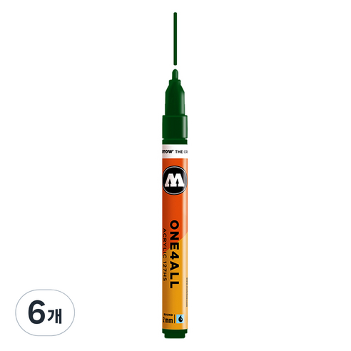모로토우 원포올 아크릴 마카 2mm 127HS 145 future green, 6개