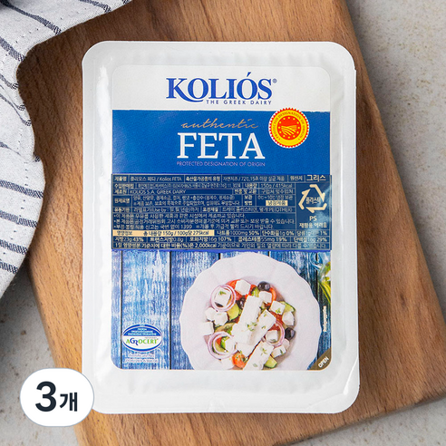 콜리오스 페타 치즈, 150g, 1개입, 3개
