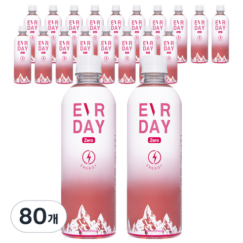 에버데이 제로 에너지 음료, 500ml, 80개