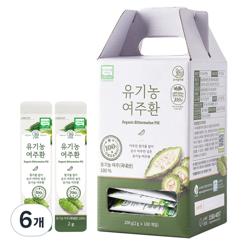 유기농마루 유기농 여주환 100p, 200g, 6개