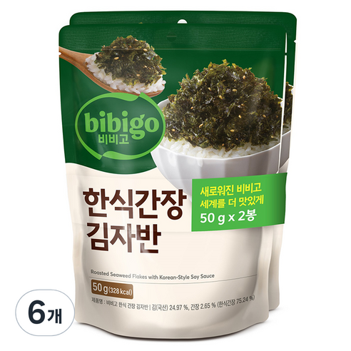 비비고 한식간장김자반, 50g, 6개