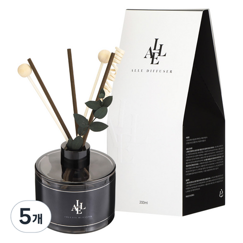 알레 블랙 디퓨저, 5개, 200ml, 라벤더