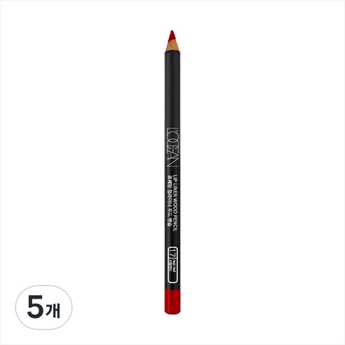 로쎄앙 립라이너 우드 펜슬 4 x 150 mm, 17호 리얼레드, 5개