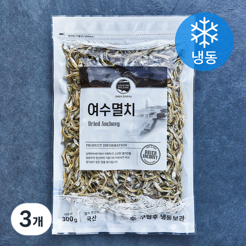 조혜정의멸치연구소 여수멸치 볶음조림 (냉동), 3개, 300g