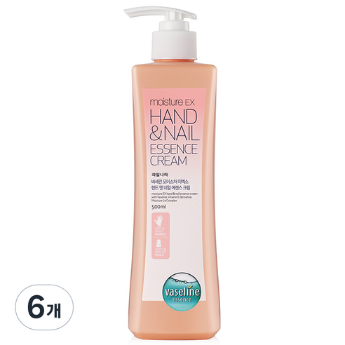 과일나라 바세린 모이스처 이엑스 핸드 앤 네일 에센스 크림, 500ml, 6개