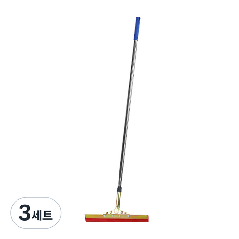 월드크린 고무밀대 레드 35cm + 스텐봉 120cm 원터치홀더 세트, 3세트