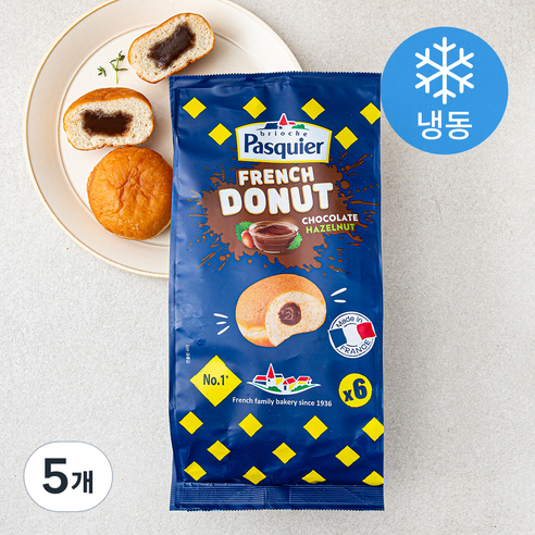 파스키에 프렌치 초코도넛 (냉동), 270g, 5개