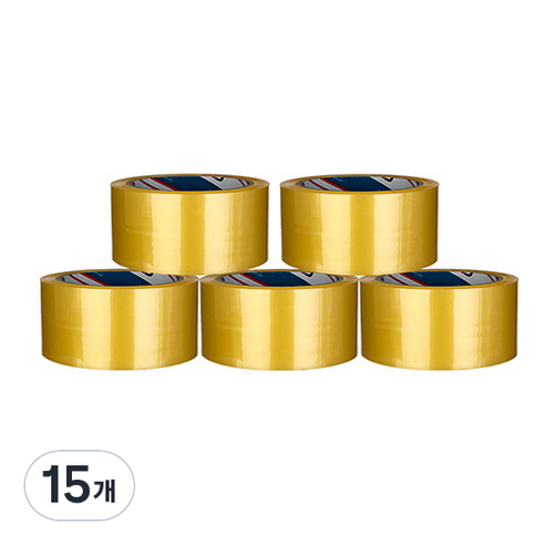 부광테이프 경포장 박스테이프 48mm x 80m, 투명, 15개