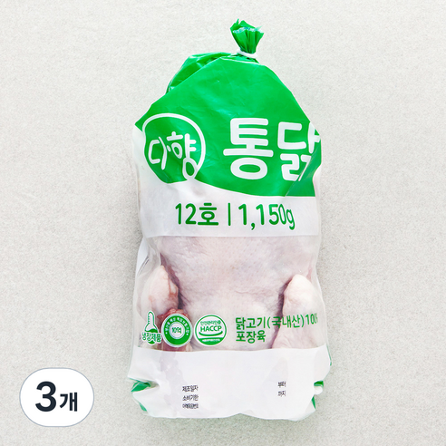 다향 통닭 12호 (냉장), 3개, 1.15kg