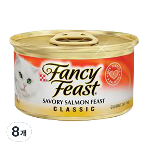 퓨리나 팬시피스트 간식캔, 연어, 85g, 8개