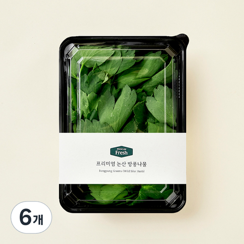 프리미엄 논산 방풍나물, 150g, 6개