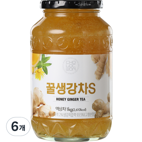 초록원 꿀생강차 S, 1kg, 1개, 6개