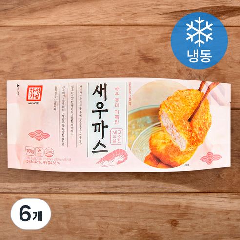 한성기업 새우까스 (냉동), 700g, 6개
