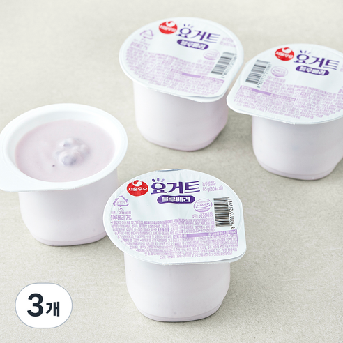 서울우유 요거트 블루베리, 85g, 4개입, 3개