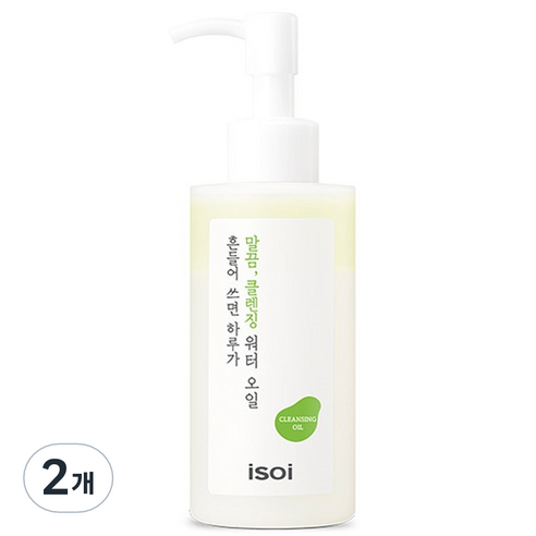 아이소이 흔들어 쓰면 하루가 말끔 클렌징 워터 오일 145ml, 2개, 1개입