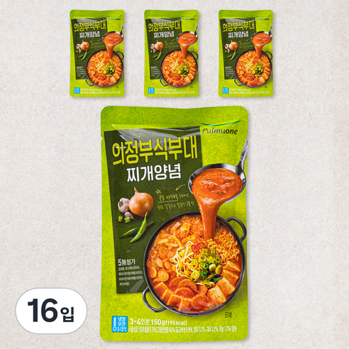 풀무원 의정부식 부대찌개 양념, 150g, 16입