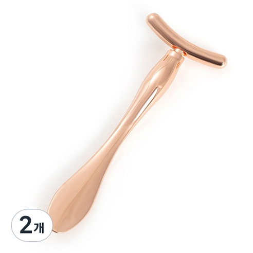 T라인 페이스 스푼 3.5 x 9.5 cm, 로즈골드, 2개