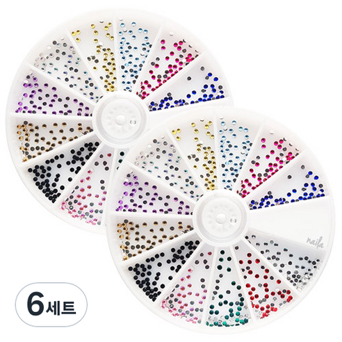 네일룸 데코스톤 네일 파츠 세트, 710(원형1), 6세트