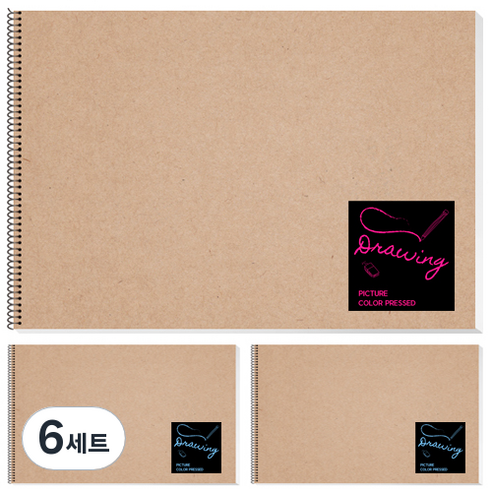 영아트 전문가 KF 스케치북 3입, 8절, 15매, 6세트