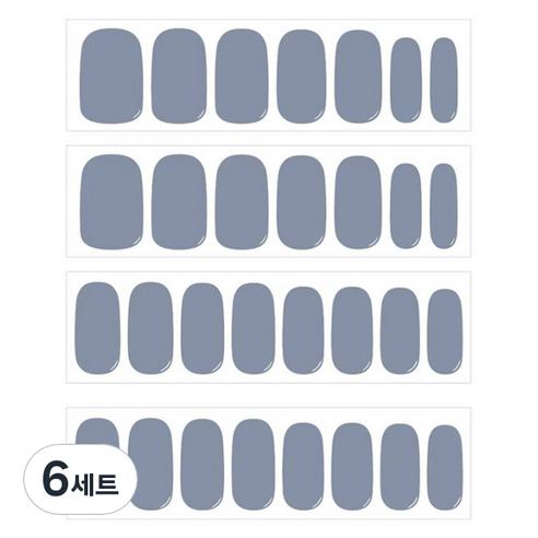 데싱디바 글로우 네일스티커 20p 세트, 클라우디, 6세트
