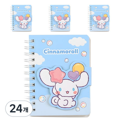 산리오 마그넷수첩 시나모롤 59매, 블루, 24개