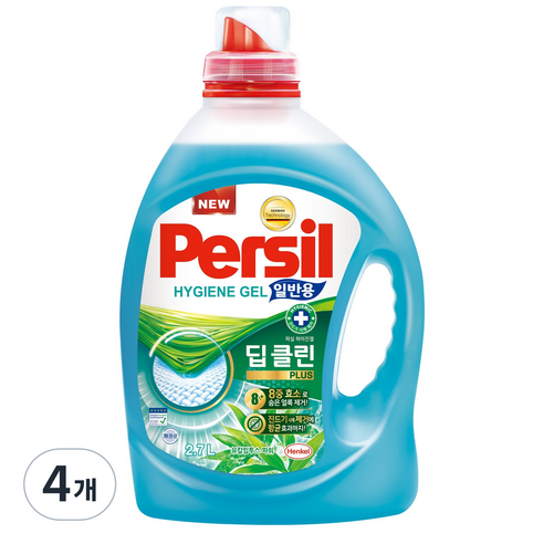 퍼실 유칼립투스 파워 하이진 젤 일반용 액상세제 본품, 4개, 2.7L
