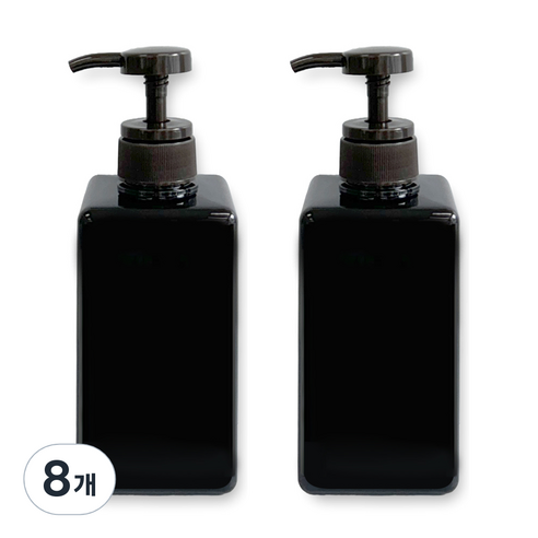 뉴앤룩 사각 리필용기 디스펜서 일반형 450ml, 03 브라운, 8개