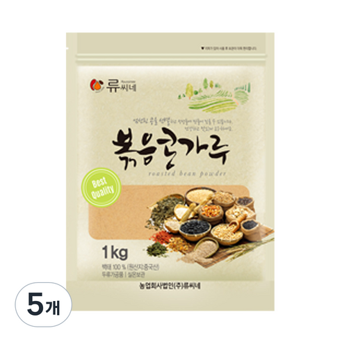 류씨네 수입산 볶음콩가루, 5개, 1kg