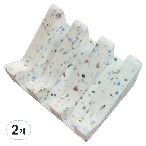 논슬립 실리콘 비누받침, 블루도트, 2개