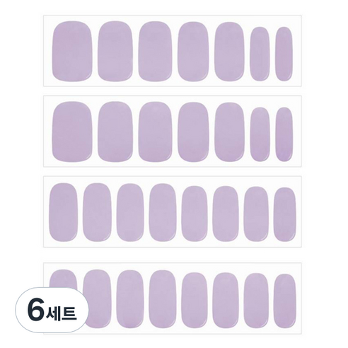 데싱디바 글로우 네일스티커 20p 세트, 라일락, 6세트