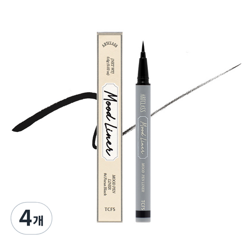 투쿨포스쿨 아트클레스 무드 펜 라이너 0.6g, 04 포커스 블랙, 4개