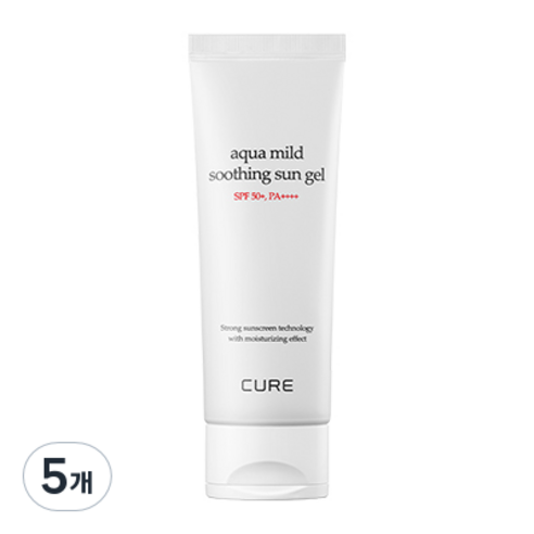김정문알로에 큐어 수딩 선젤 SPF50+ PA++++, 60ml, 5개