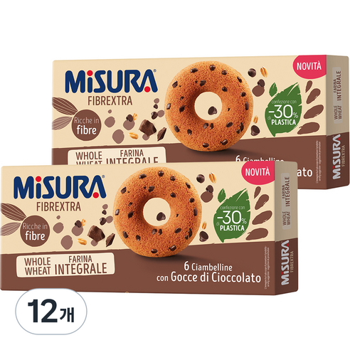 미주라 초코칩 통밀도넛츠, 230g, 12개
