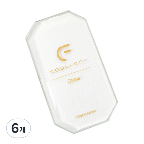 쿨풋 글라스 발 각질제거기, Cool Foot Glass, 6개