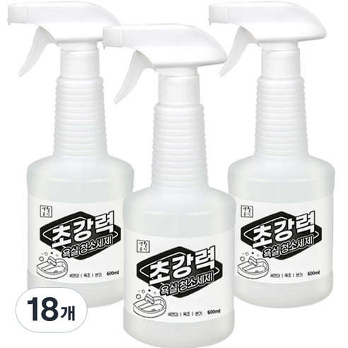 생활공식 초강력 욕실청소세제, 600ml, 18개